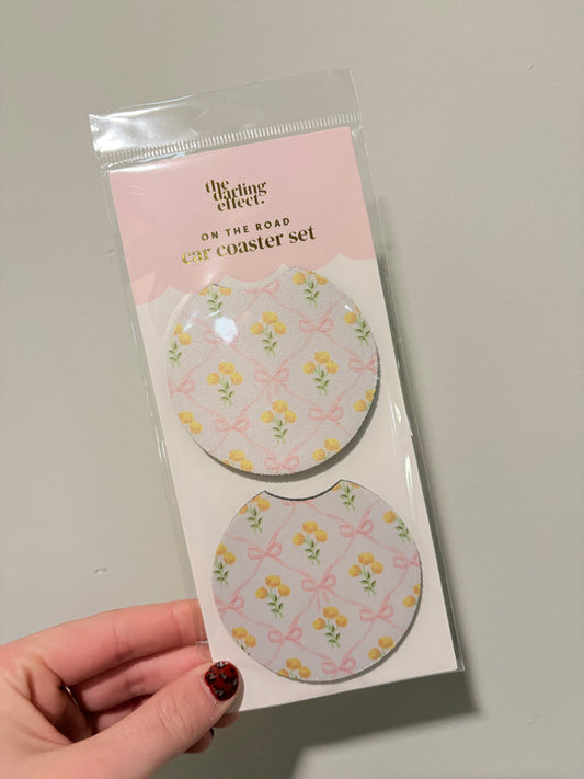 On the Road Car Coaster Set- Marigold