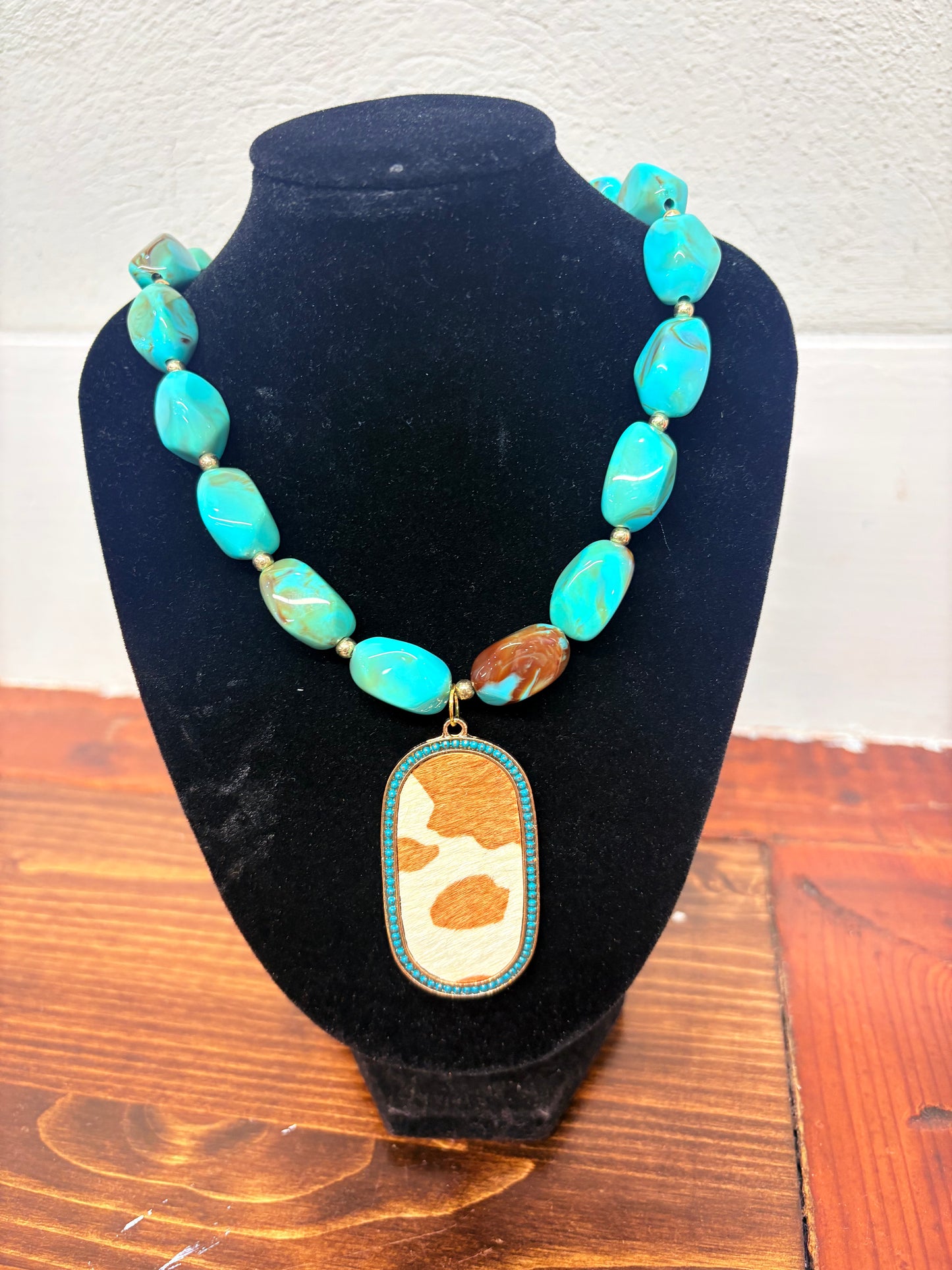 Turquoise Cow Necklace