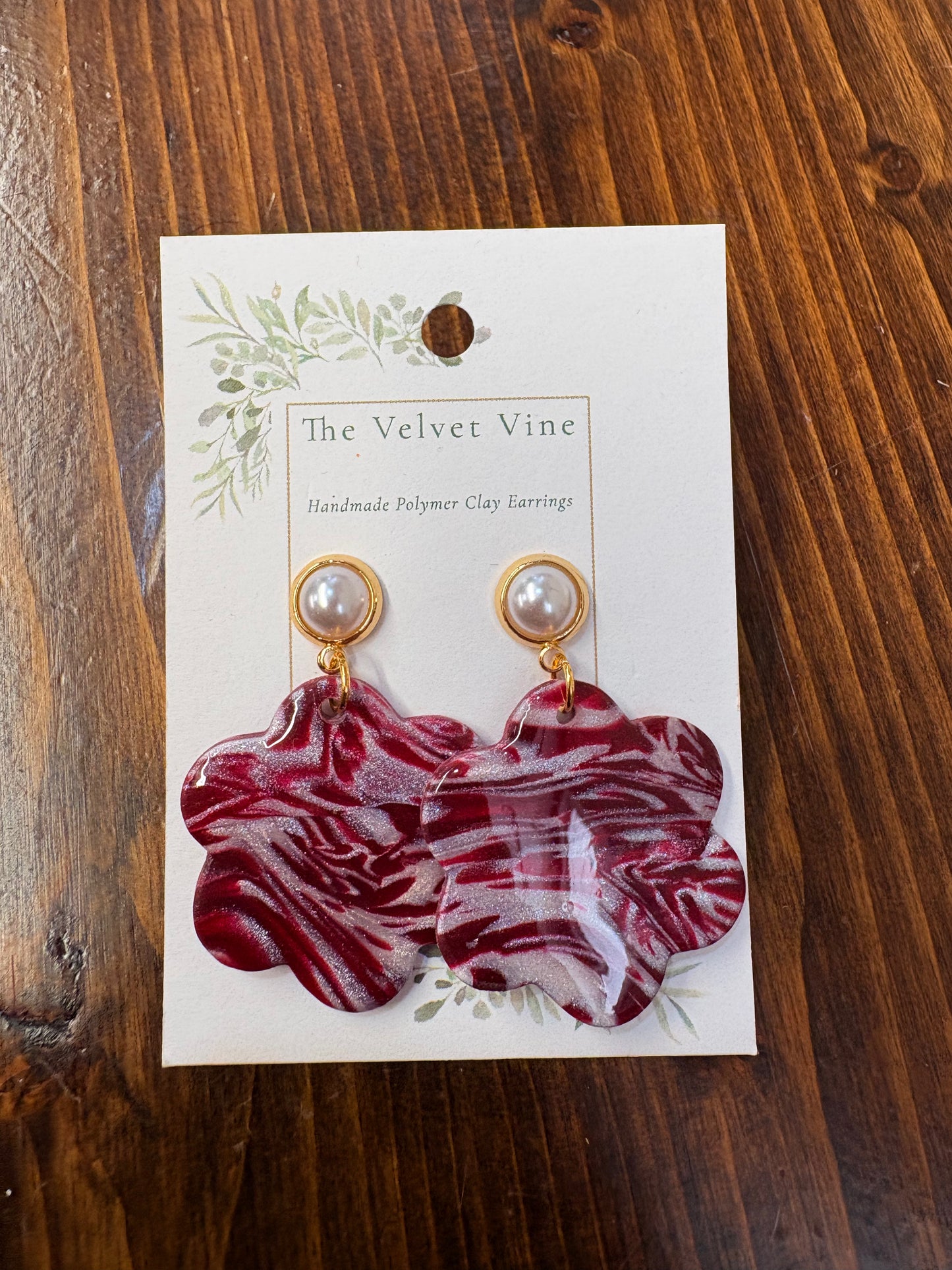 Crimson Bloom Earrings