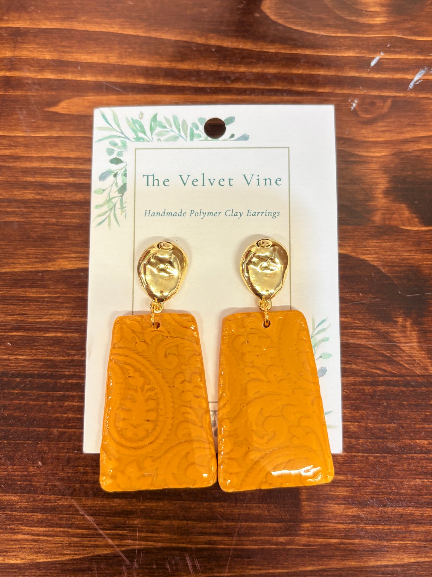 Golden Harvest Rectangle Earrings