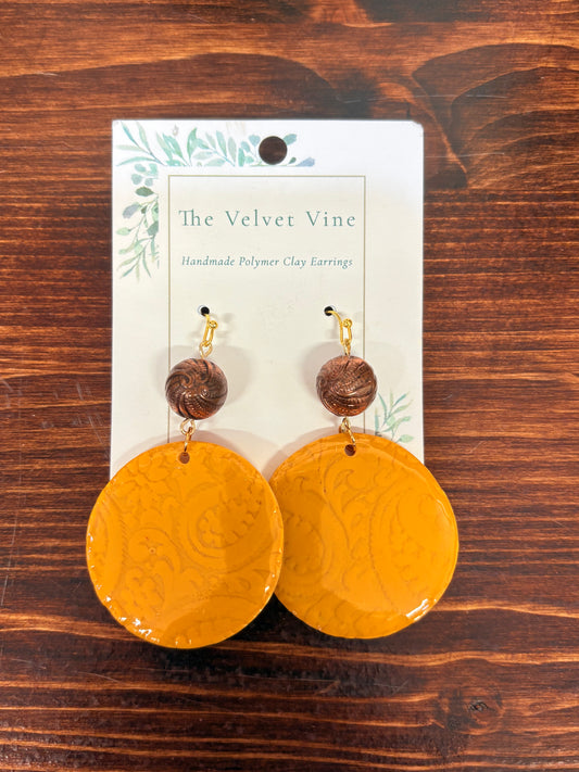 Harvest Moon Circle Earrings