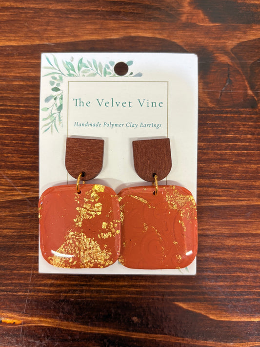 Autumn Glow Square Earrings