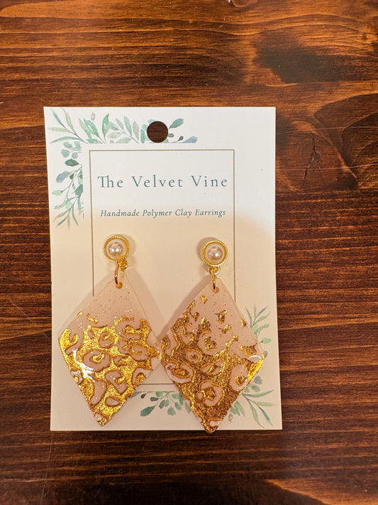 Champagne Leopard Diamond Earrings