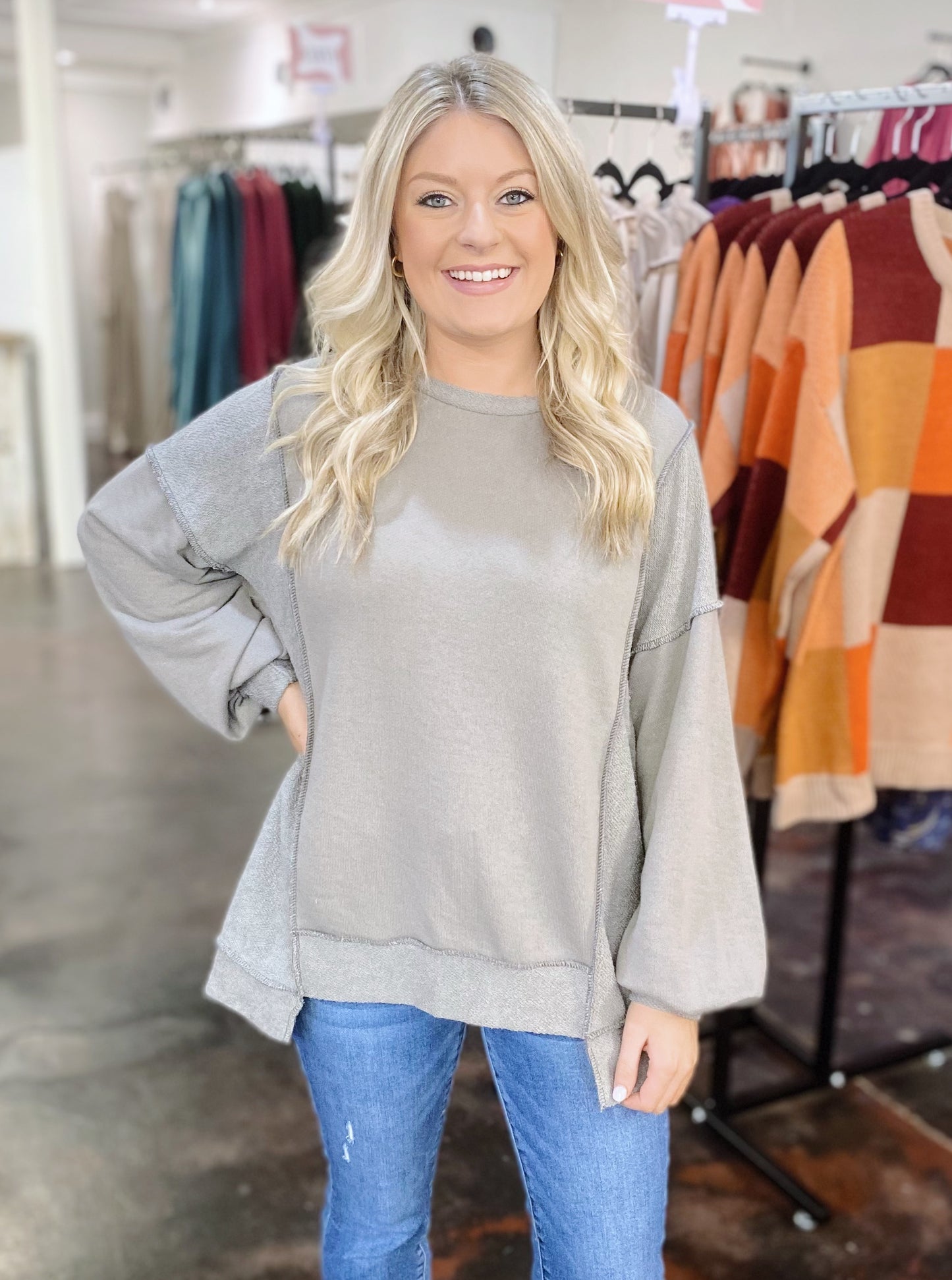 Ash Grey French Terry Sweatshirt