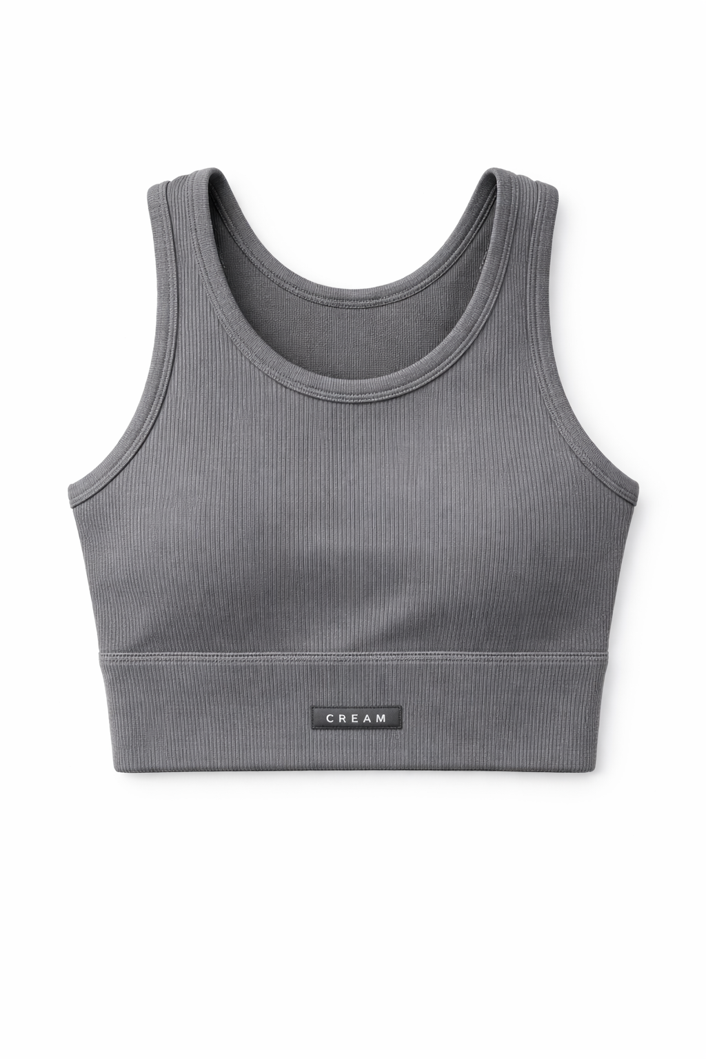 Cream Yoga Gray Workout Top