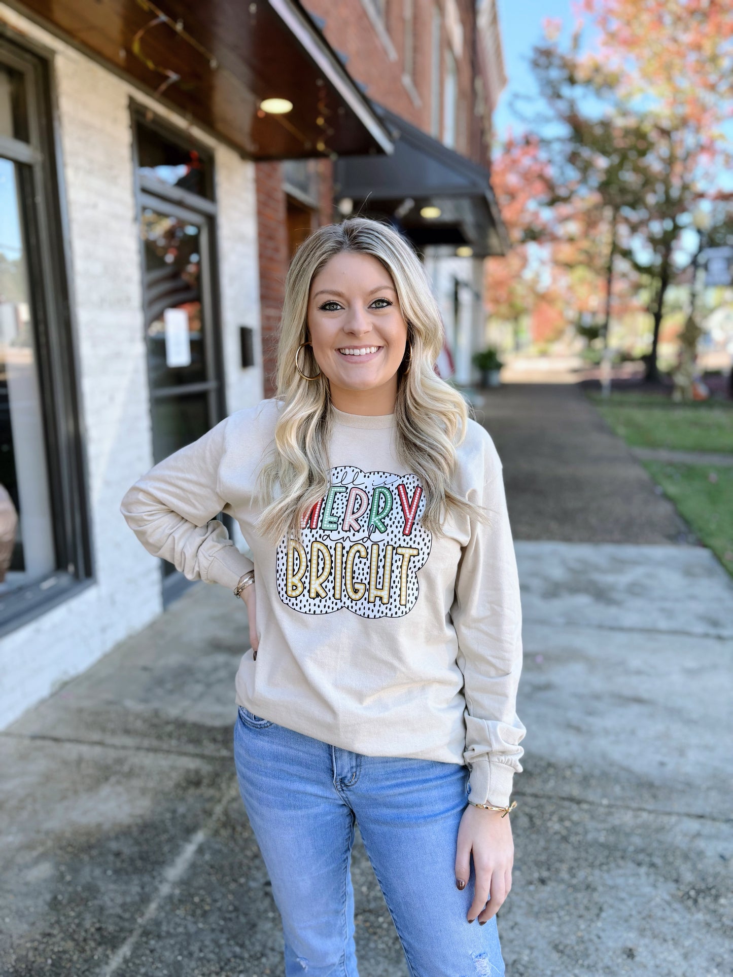 All Is Merry and Bright Long Sleeve Tee