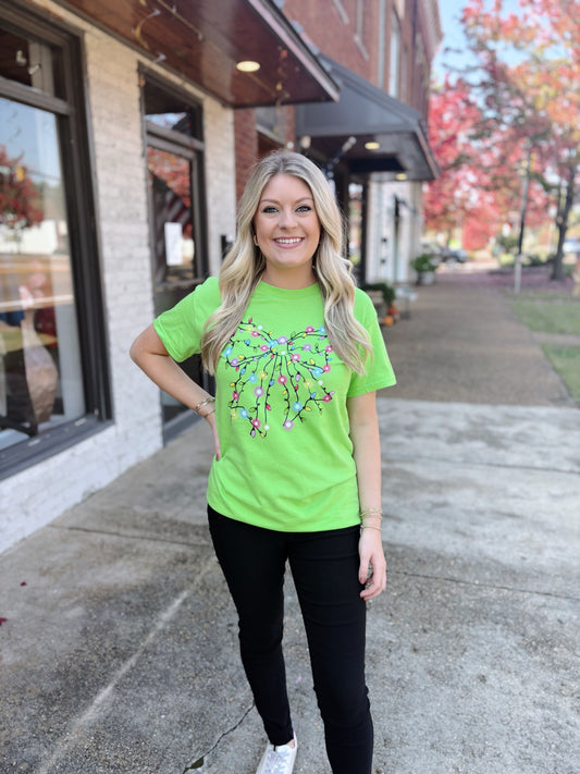 Green Christmas Lights Tee