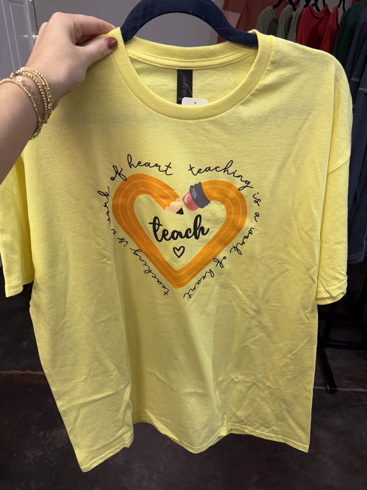 Teaching Is A Work Of Heart Tee