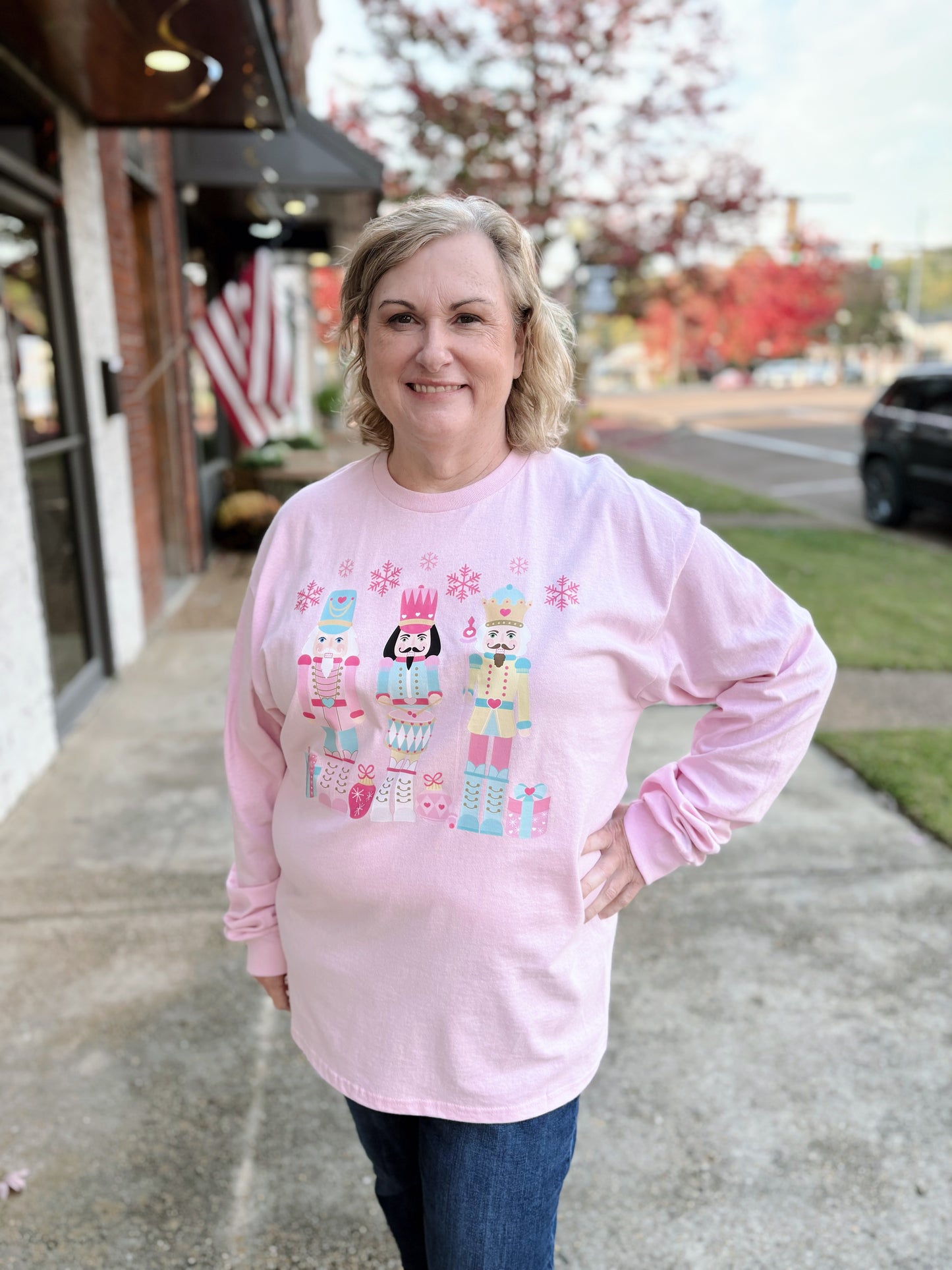 Pink Long Sleeve Nutcracker Tee