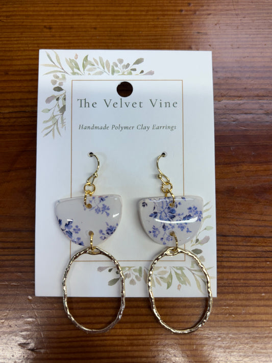 Porcelain Bloom Hoops