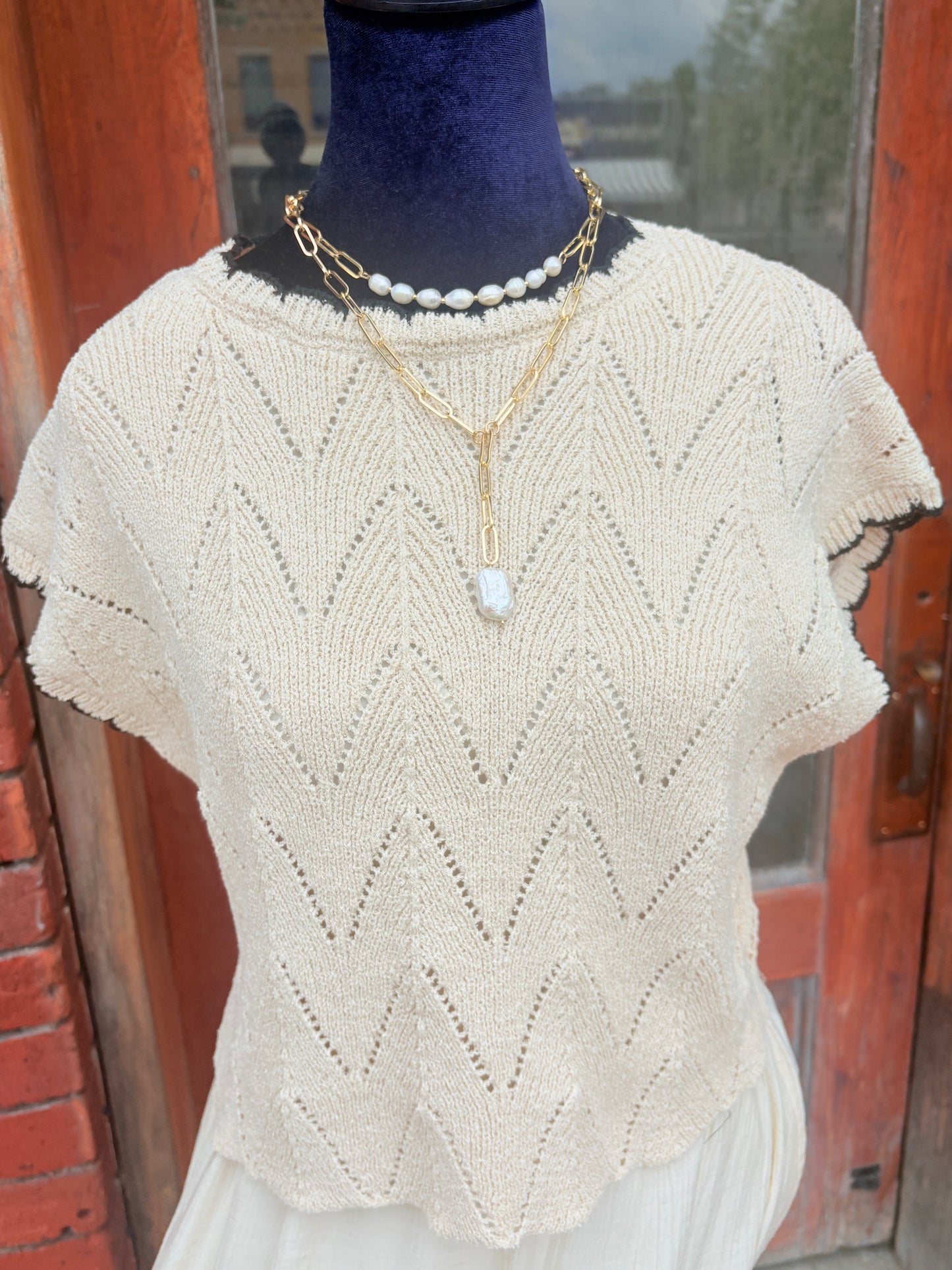 Taupe and Black Maxi Dress