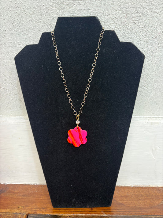 Pink Petal Pop Necklace