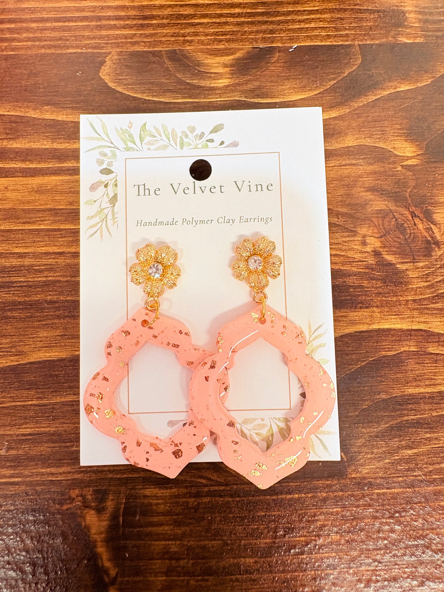 Peach Blossom Hoops