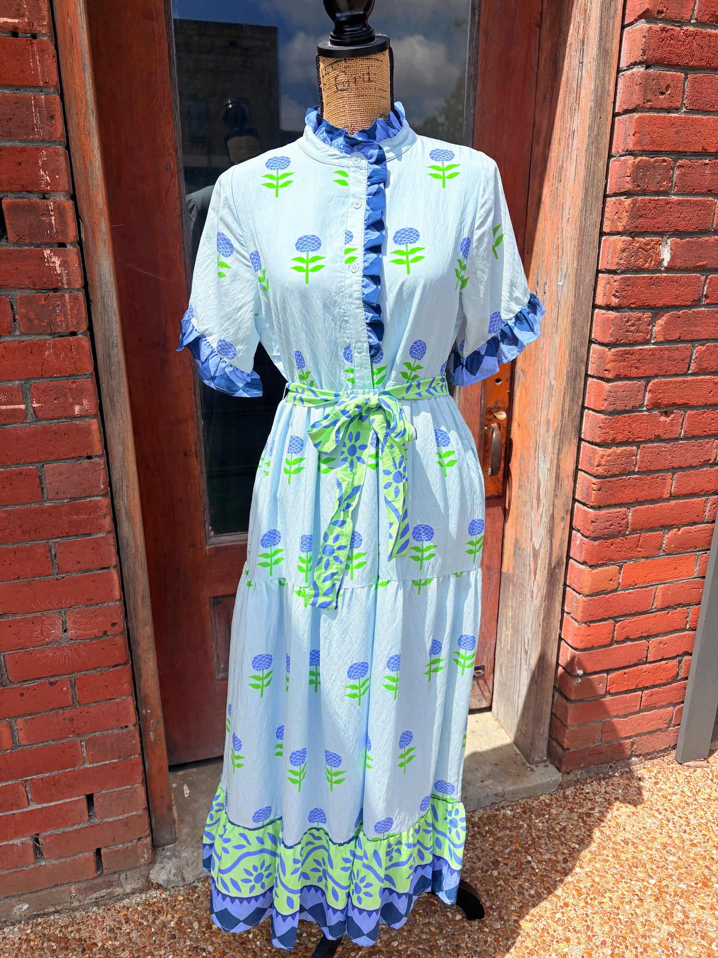 Powder Blue Floral Dress