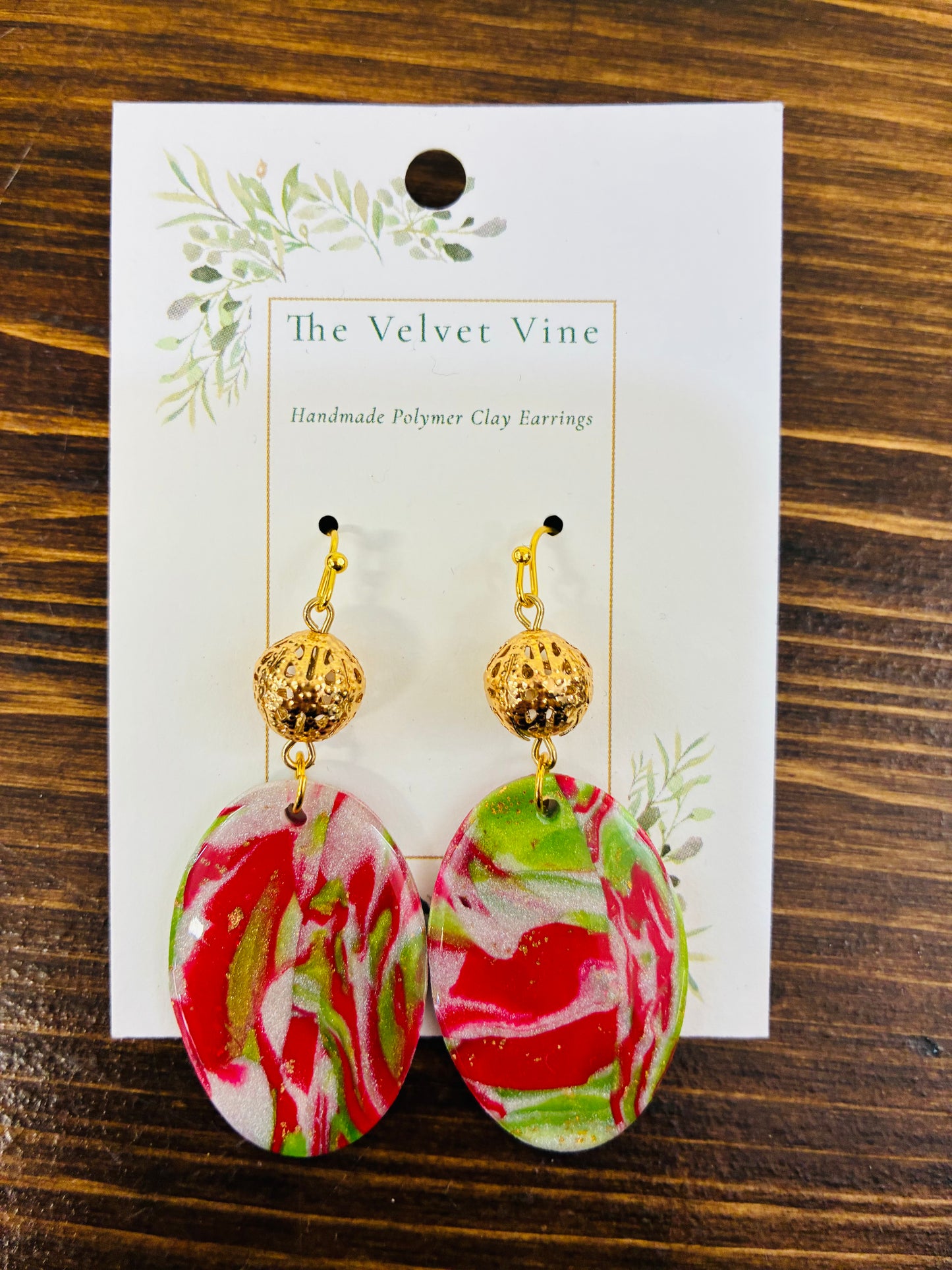 Festive Oval Statement Earrings