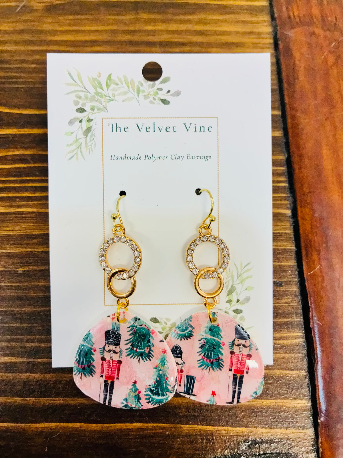 Pink Nutcracker & Crystal Hoops