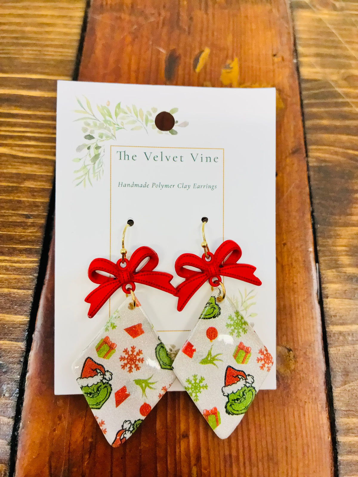 Grinch Bow Earrings