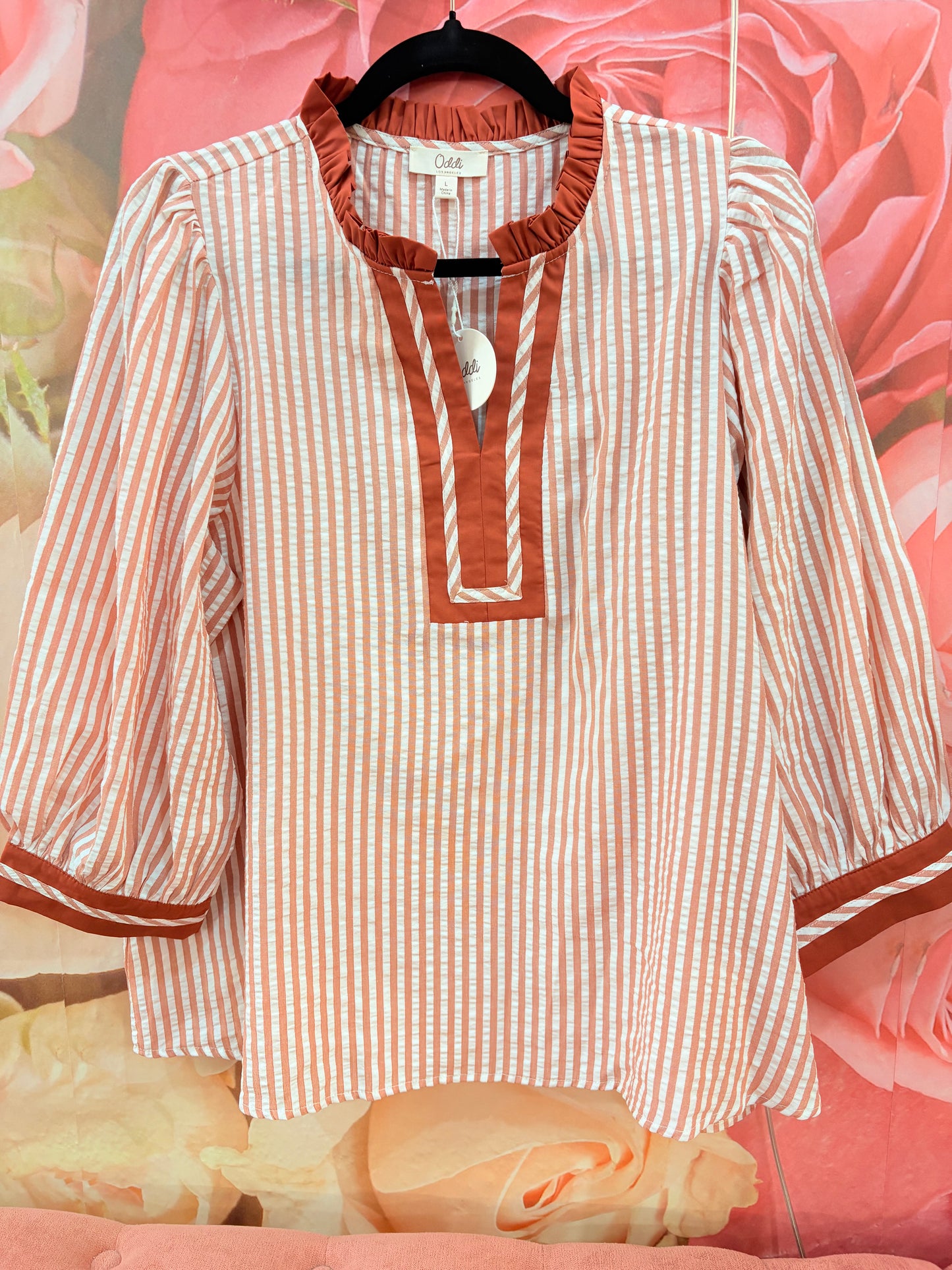 Striped Woven Blouse
