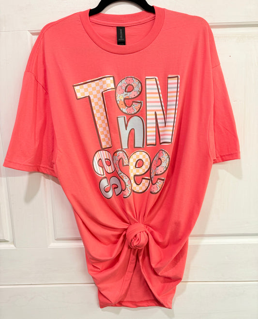 Coral Tennessee Tee