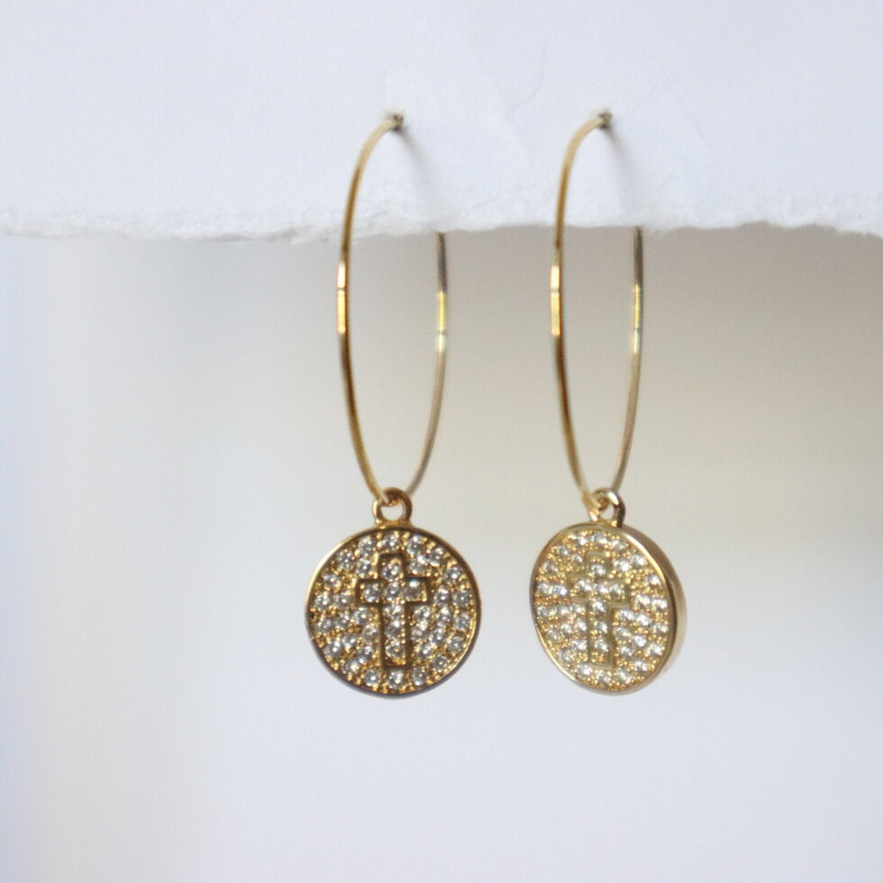 Hoops with Coin Cross