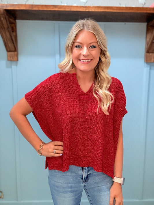 Tomato Sleeveless Knit Sweater