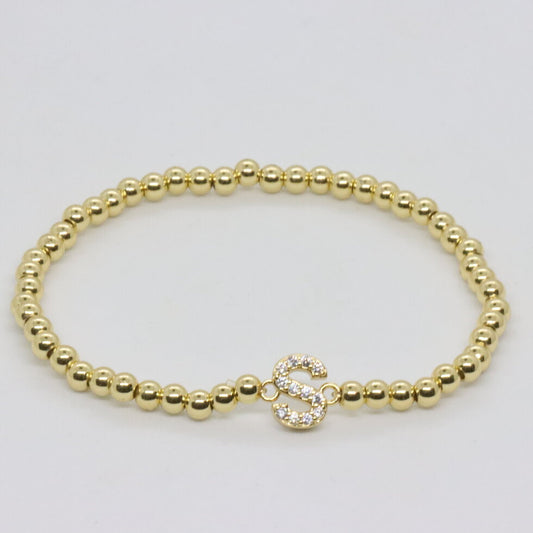 Rhinestone Initial Bracelet