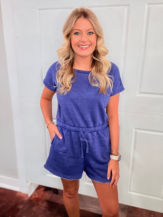 Dusty Indigo Romper