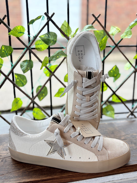 Shu Shop Paula Bone Snake Sneaker