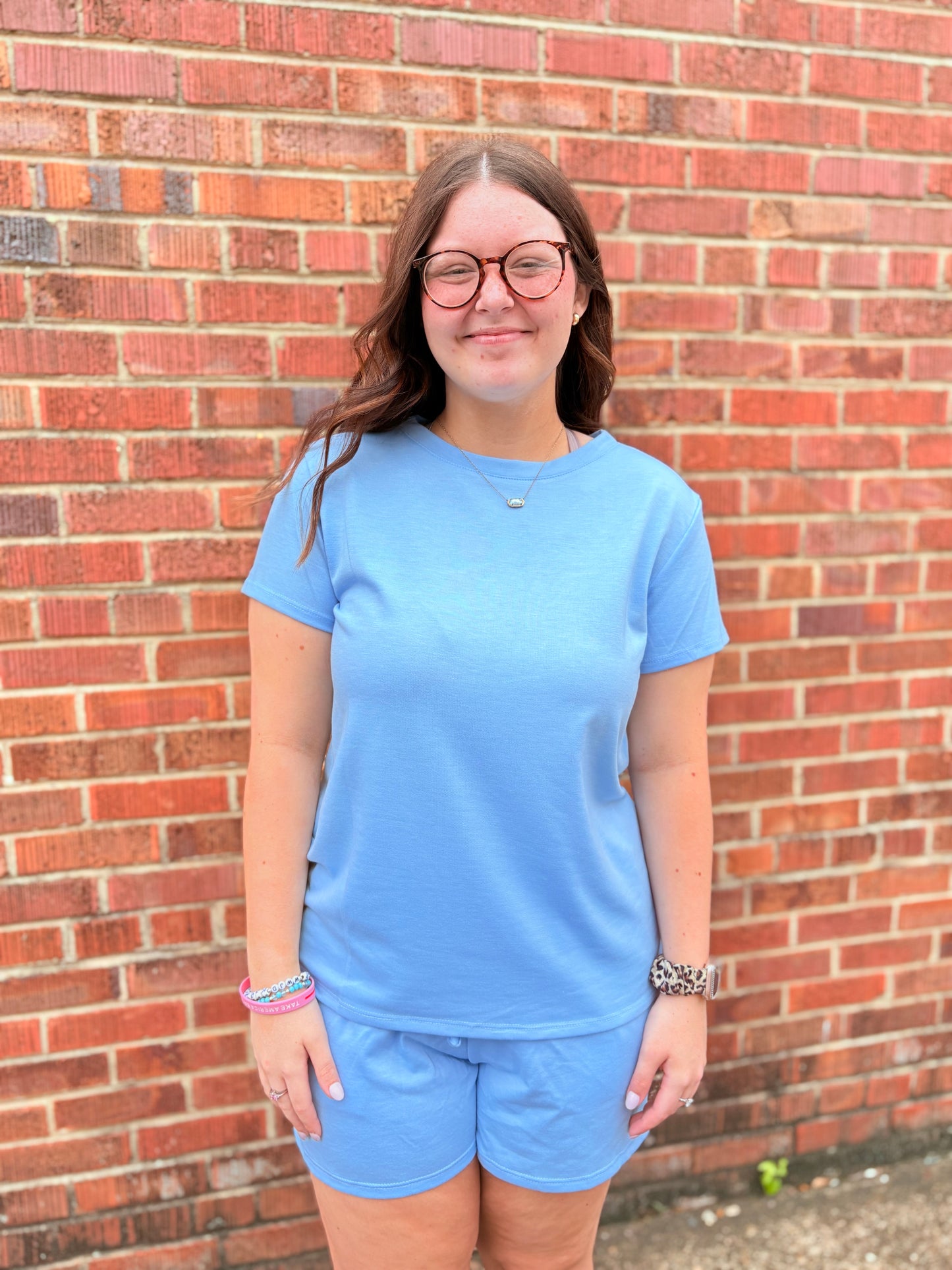 Light Blue Short Sleeve Set
