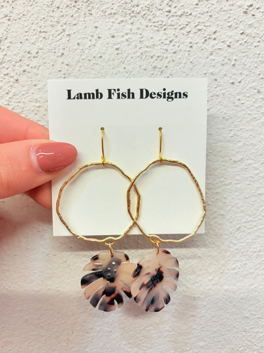 Leopard Leaf Earrings