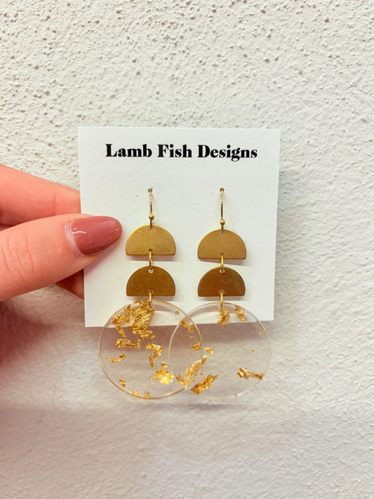 Gold Flake Earrings