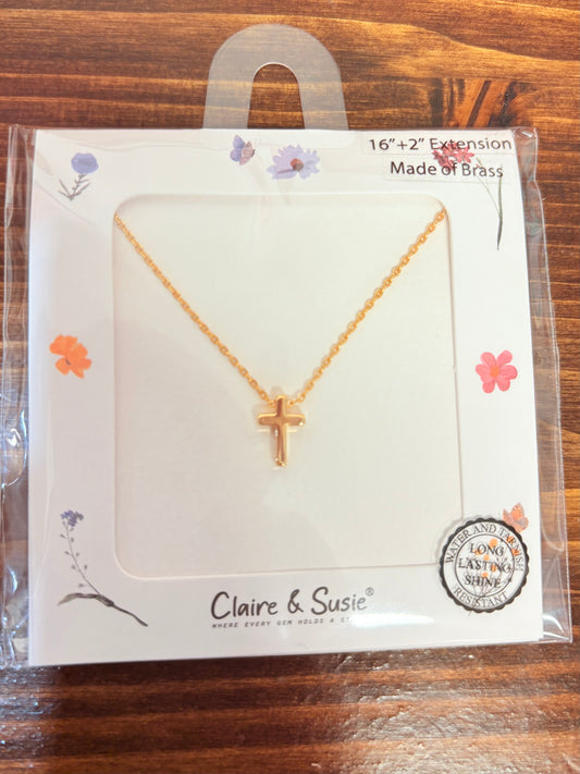 Gold Cross Necklace