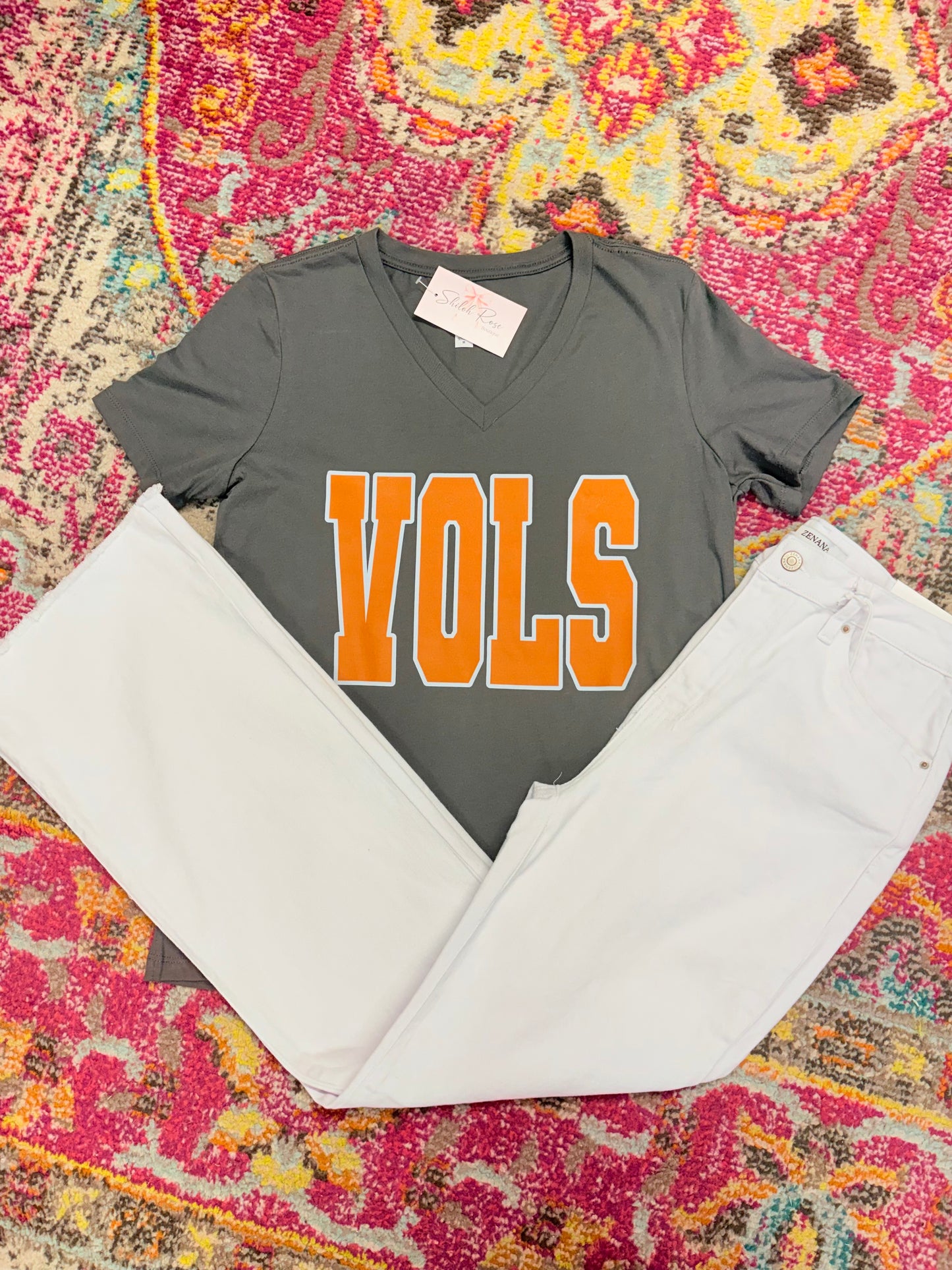 Gray Vols V-Neck Tee