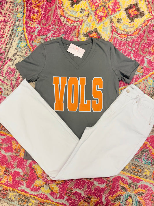 Gray Vols V-Neck Tee