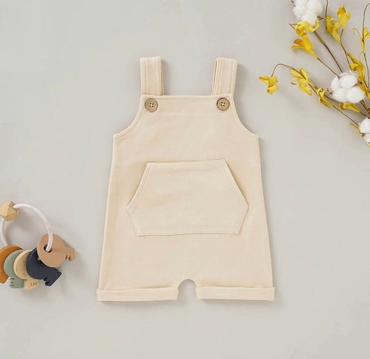 French Terry Oatmeal Overalls