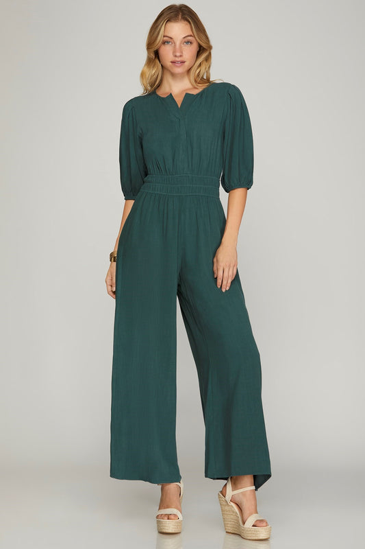 Slate Green Jumpsuit with Pockets