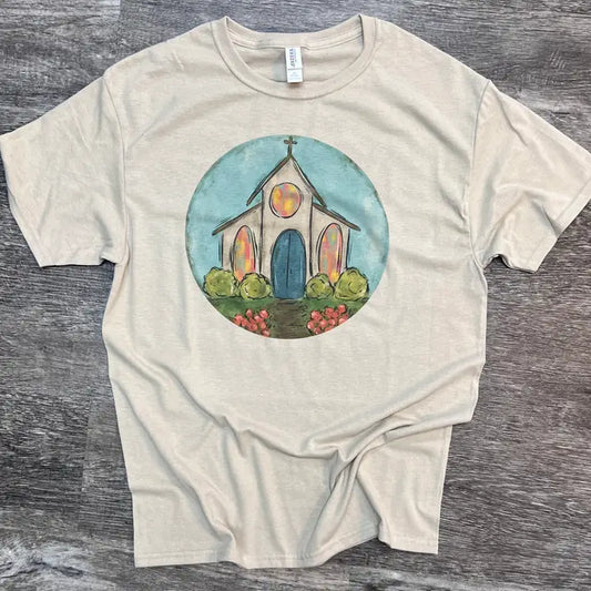 Watercolor Church Tee