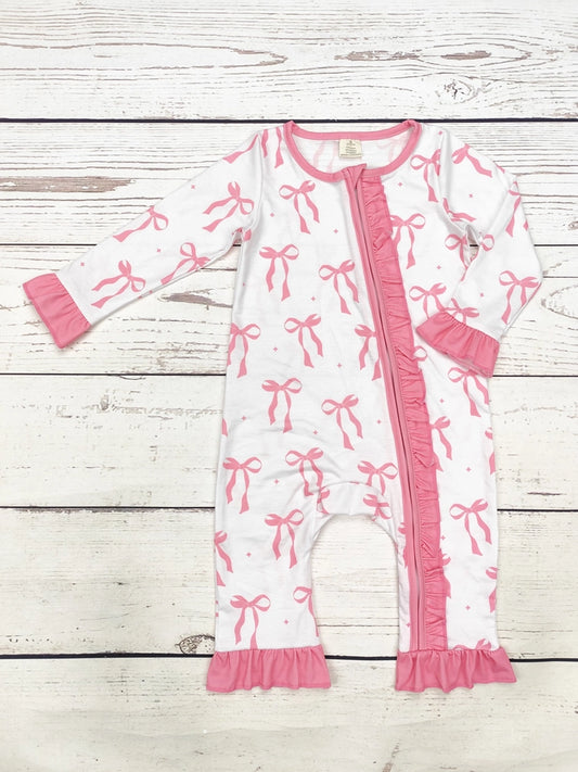 Baby Girl Bow Printed Romper