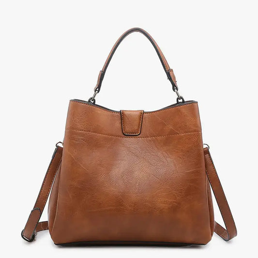 Brown Tati Monogrammable Satchel