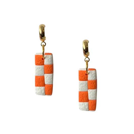 Checkered Tennessee Earrings