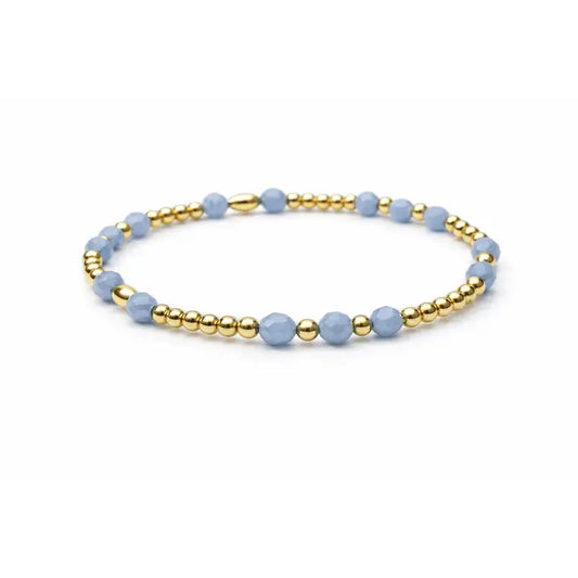 Signature Angelite and 14k Gold Filled Beaded Bracelet