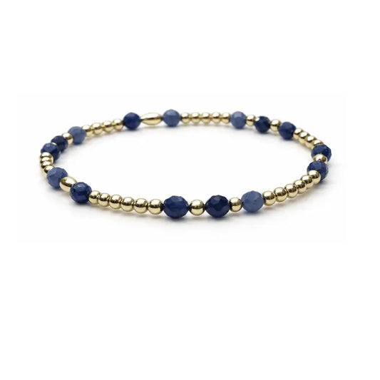 Signature Sodalite and 14k Gold Filled Beaded Bracelet