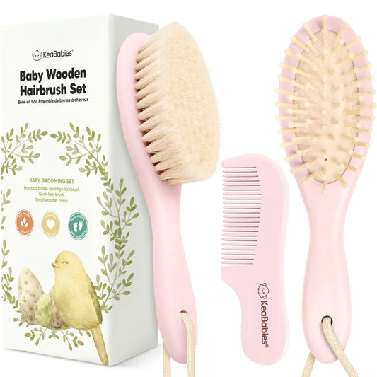 Pink Baby Hair Brush and Comb Set
