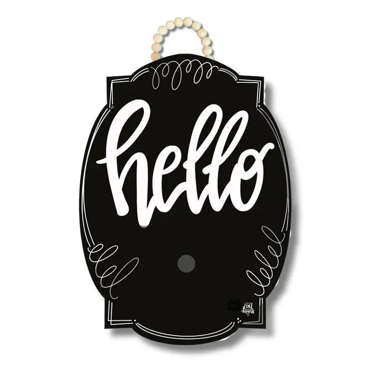 Black Bloom "Hello" Hanger