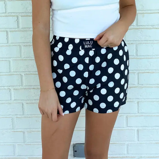 Lulu Mac Black and White Polka Dot Shorts