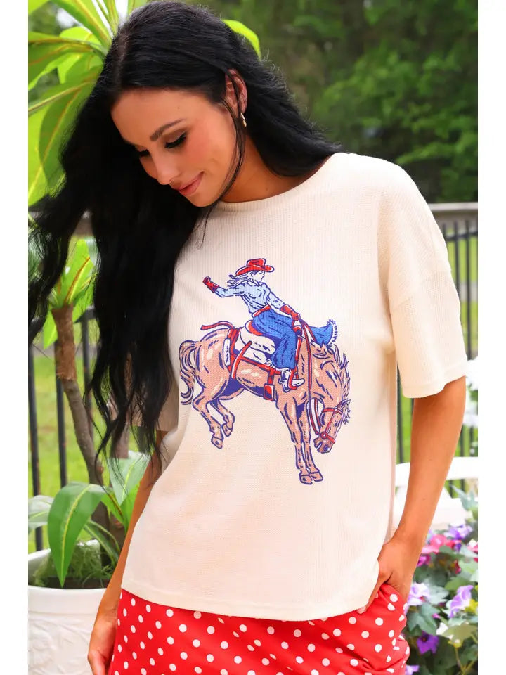 Rodeo Queen Waffle Tee