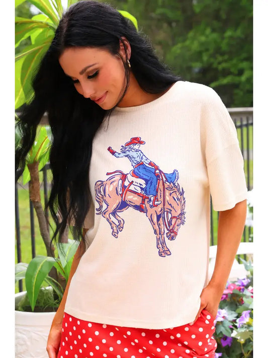 Rodeo Queen Waffle Tee