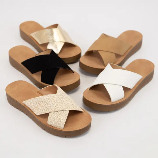 White Lucy Wedge Platform