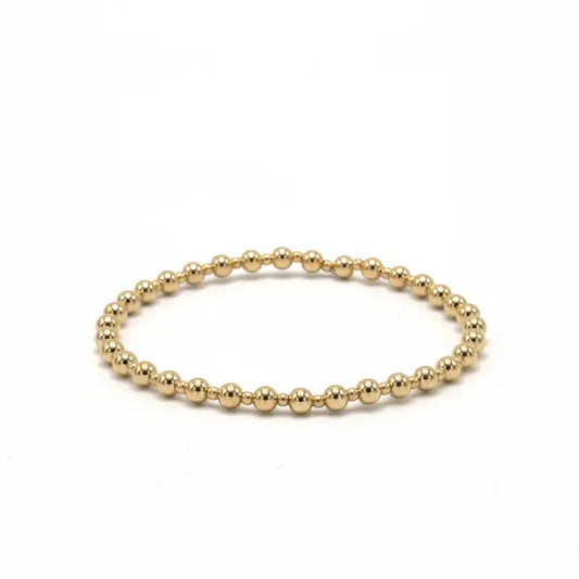 4mm + 2mm + 4mm Gold Filled Waterproof Dimension Bracelet