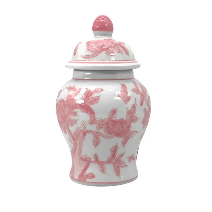 Small Chinoiserie Ceramic Decorative Tea & Ginger Jar